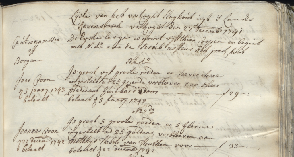 1741 ev verkocht slaghout ravensbosch