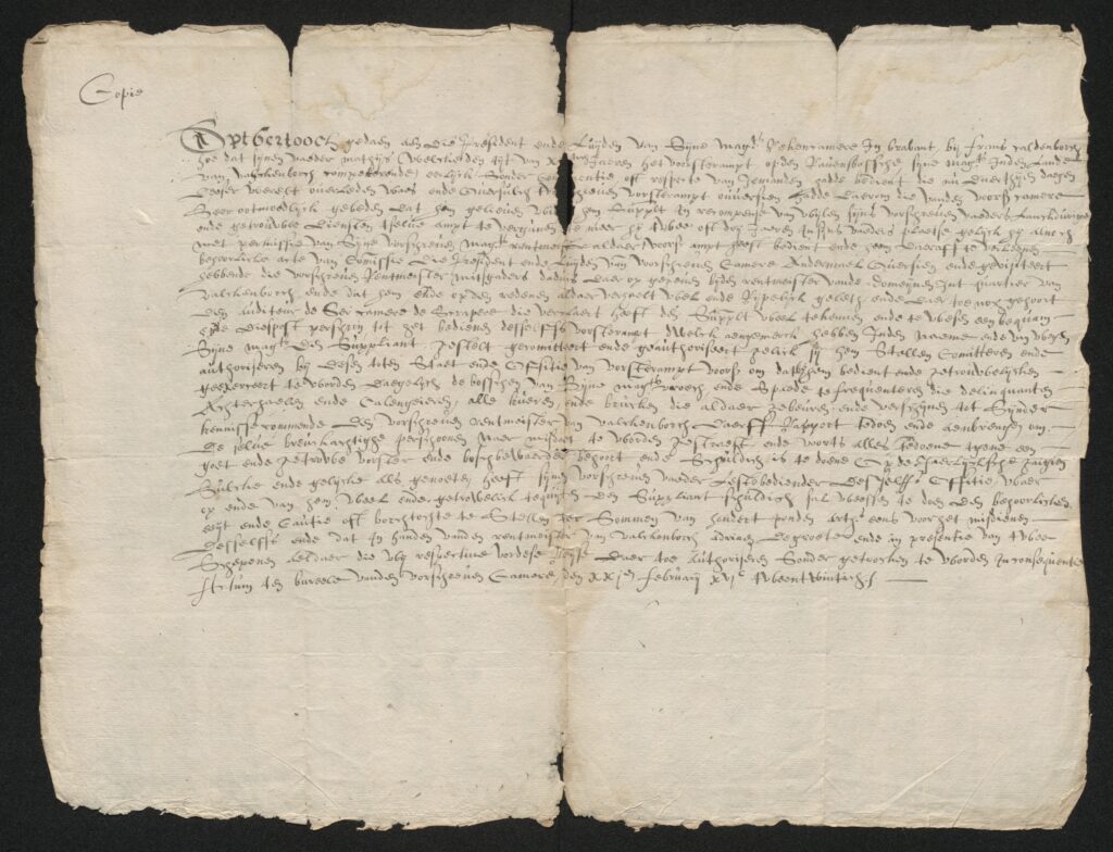 De heren van Valkenburg en Ravensbosch brief caldenborch vorsterambt