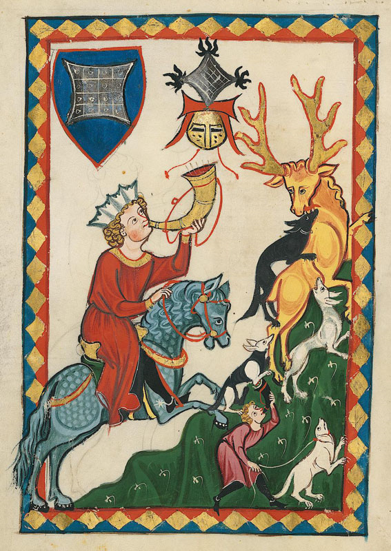Jagers en stropers in Ravensbosch jagdszene codex manesse